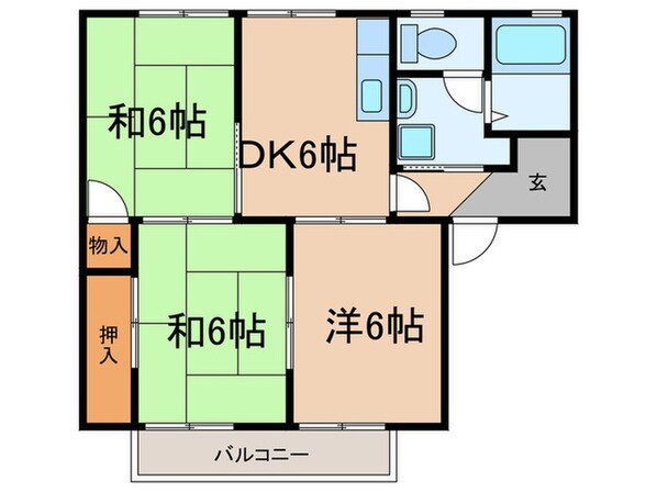 メゾンドゥ片山Ⅰの物件間取画像